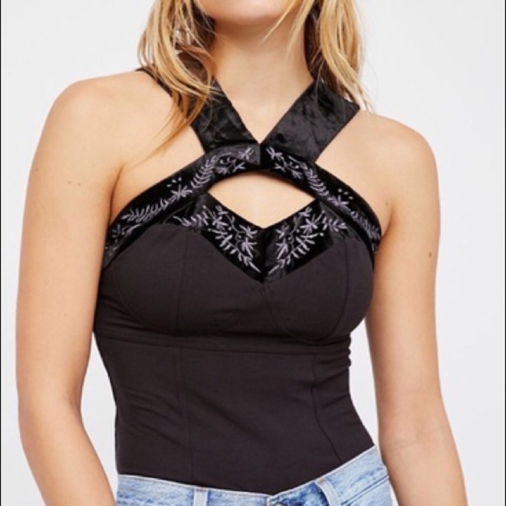 Free People, Velvet, black, Girls Night Tank, L
